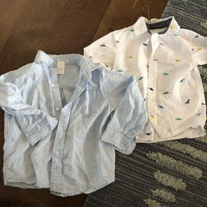 SOLD 🎉2 piece 2T boys button up set